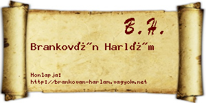 Brankován Harlám névjegykártya